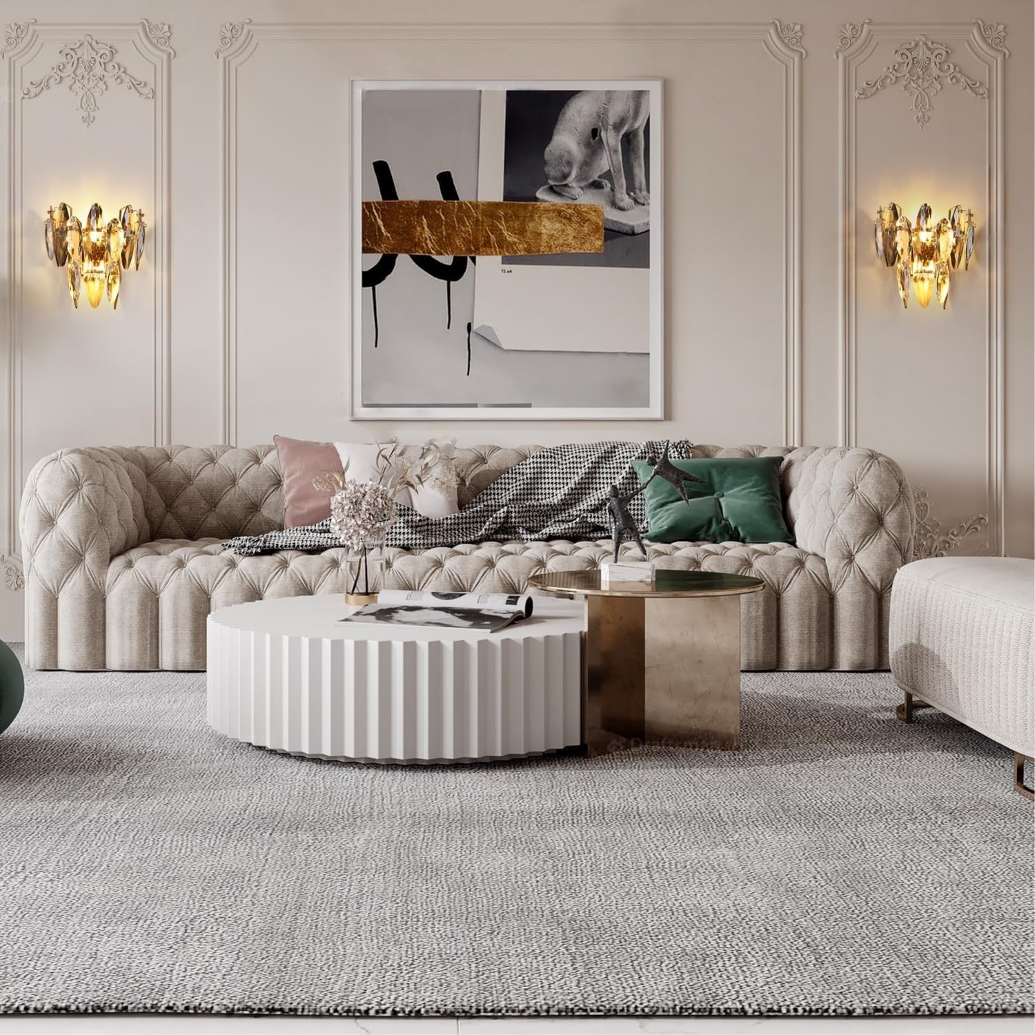 Gold Crystal Wall Light Chandelier | Elegant LED Pendant Lamp for Bedroom