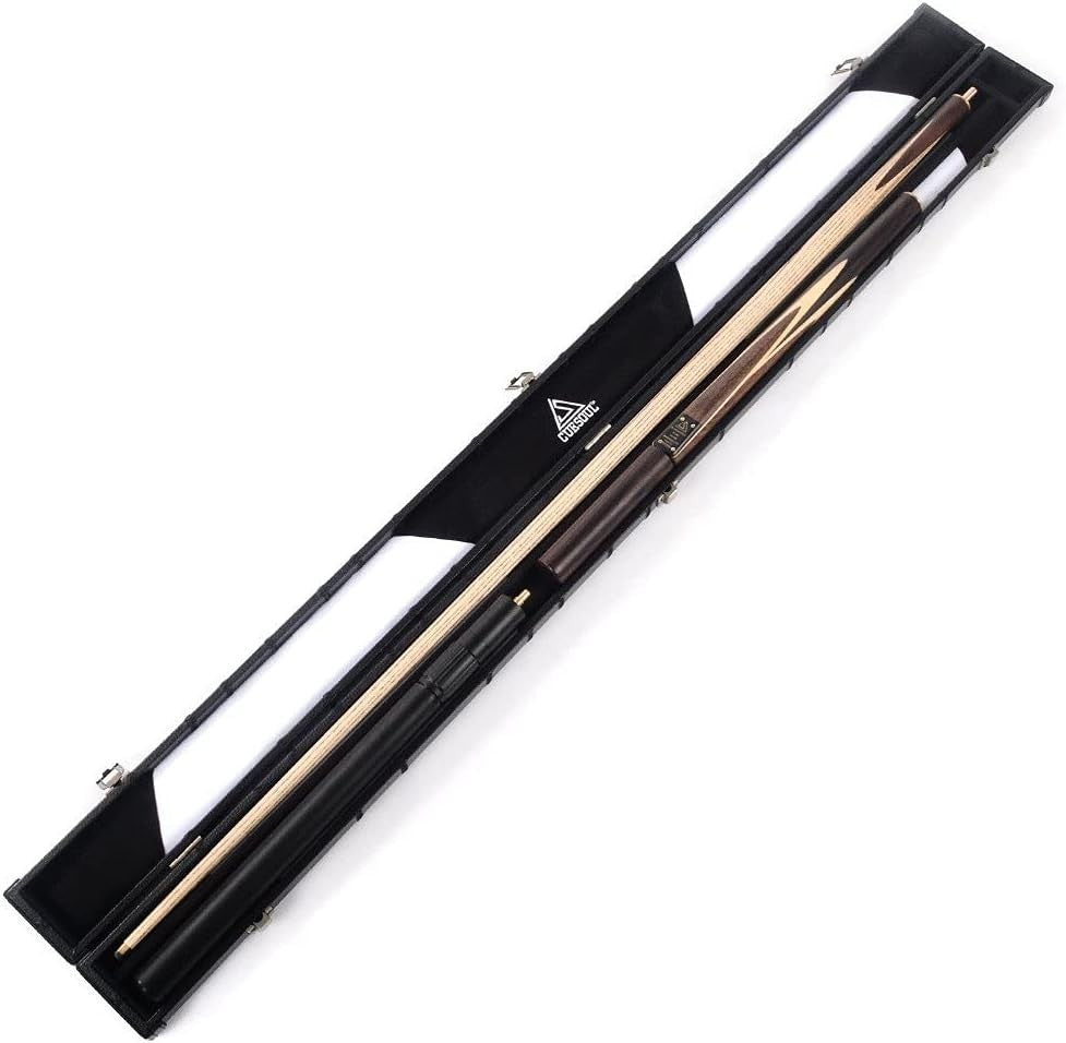 57in 3/4 Joint Snooker Pool Cue Rosewood Splice 9.5mm Tip Set