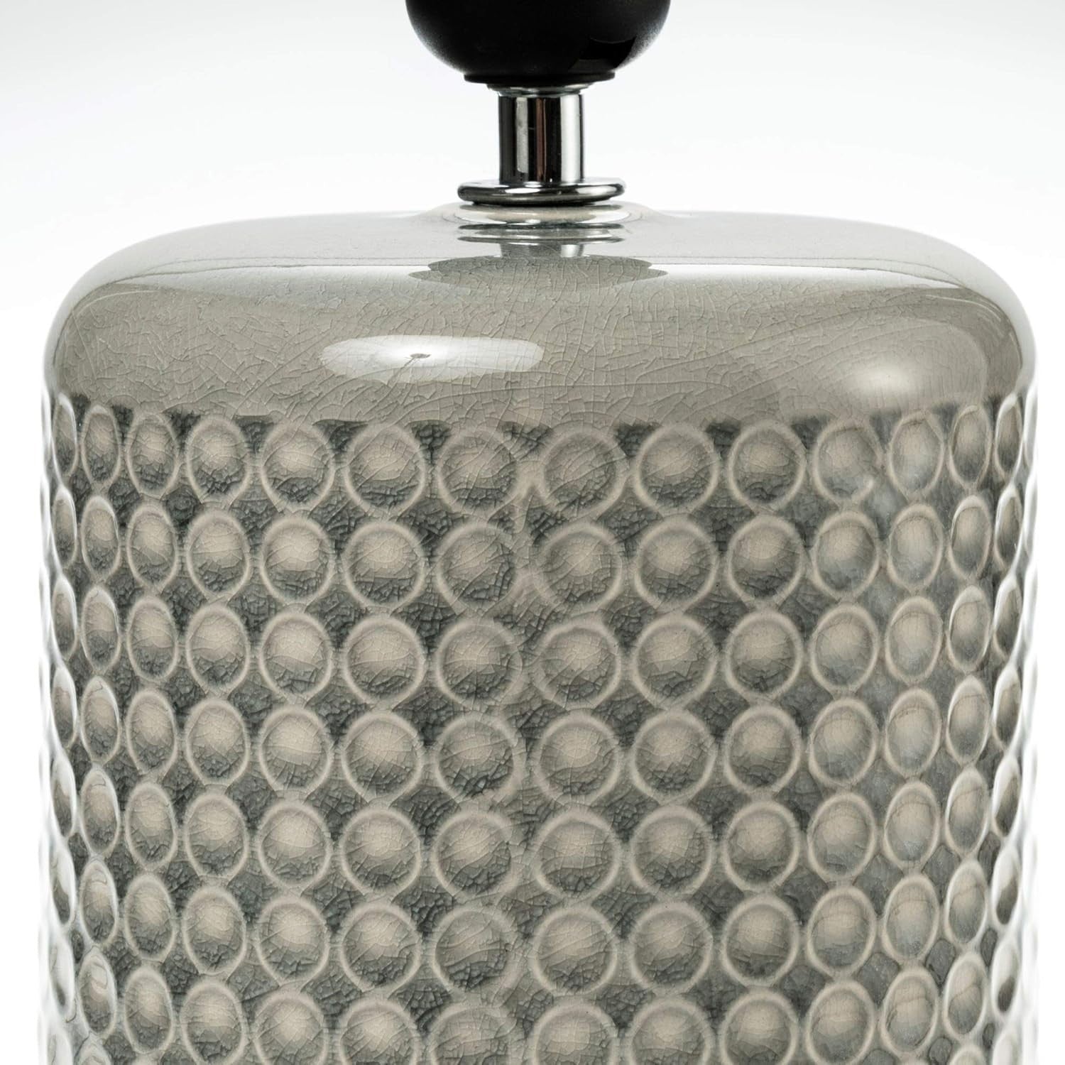 Ceramic Table Lamp Green Beige Fabric Shade Bedside Light E27 40cm