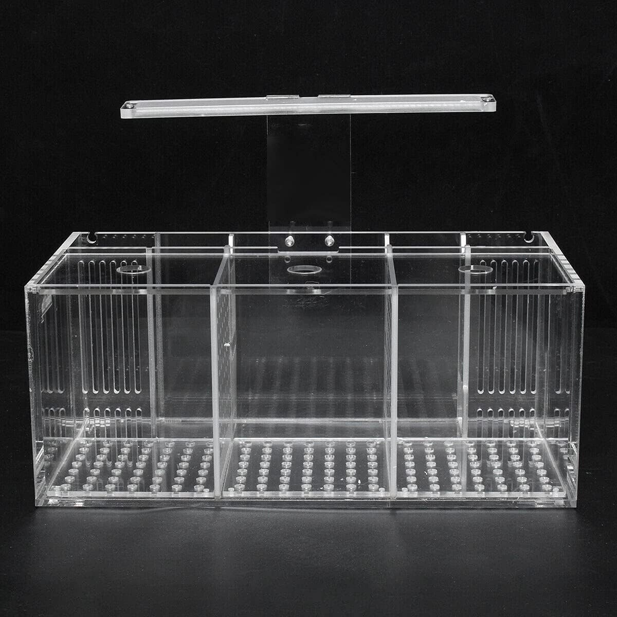 Mini Acrylic Fish Tank with LED Light & Water Pump Desktop Aquarium