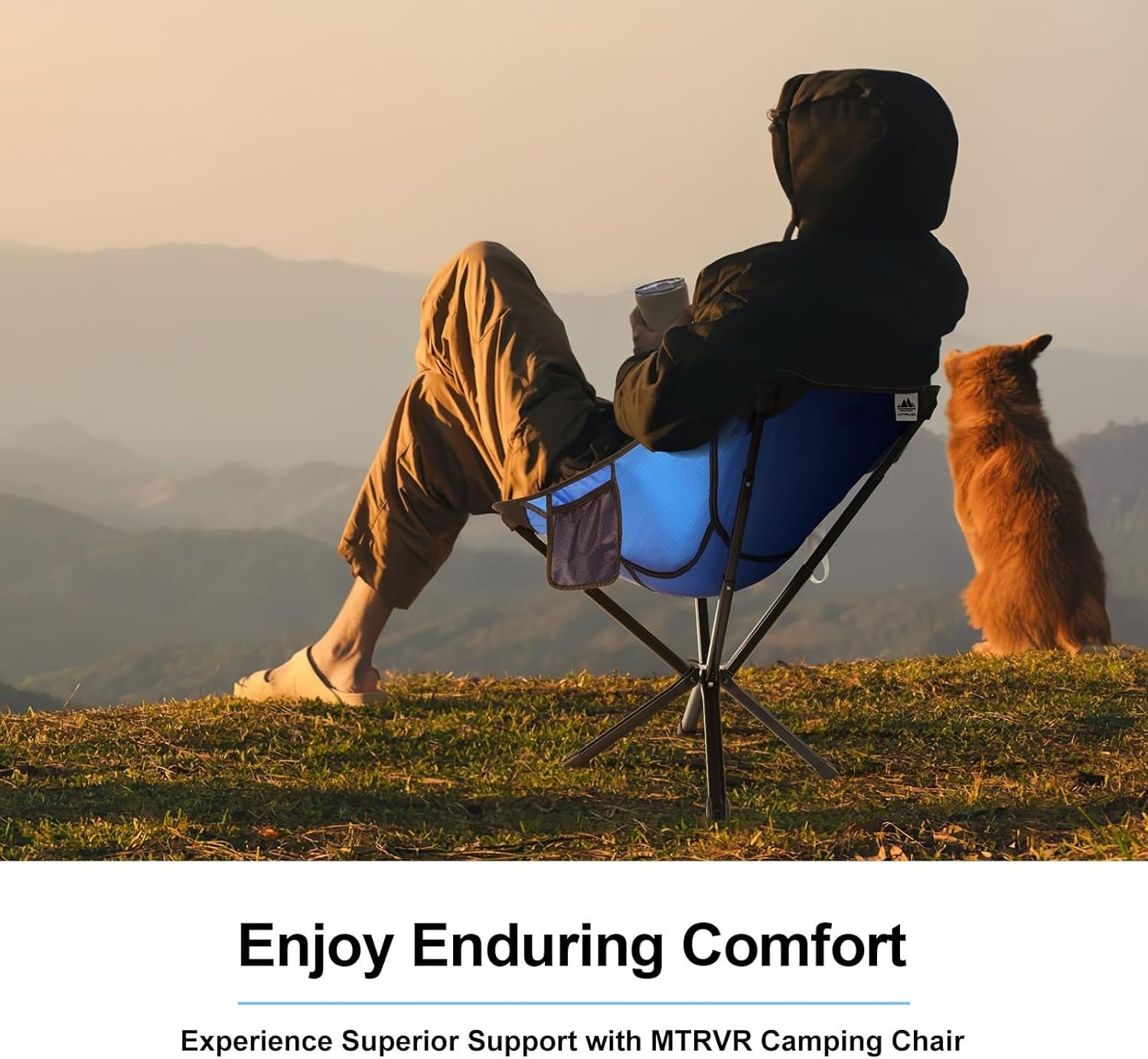 Lightweight Folding Camping Chair - Portable, Compact, Easy Carry, No Setup