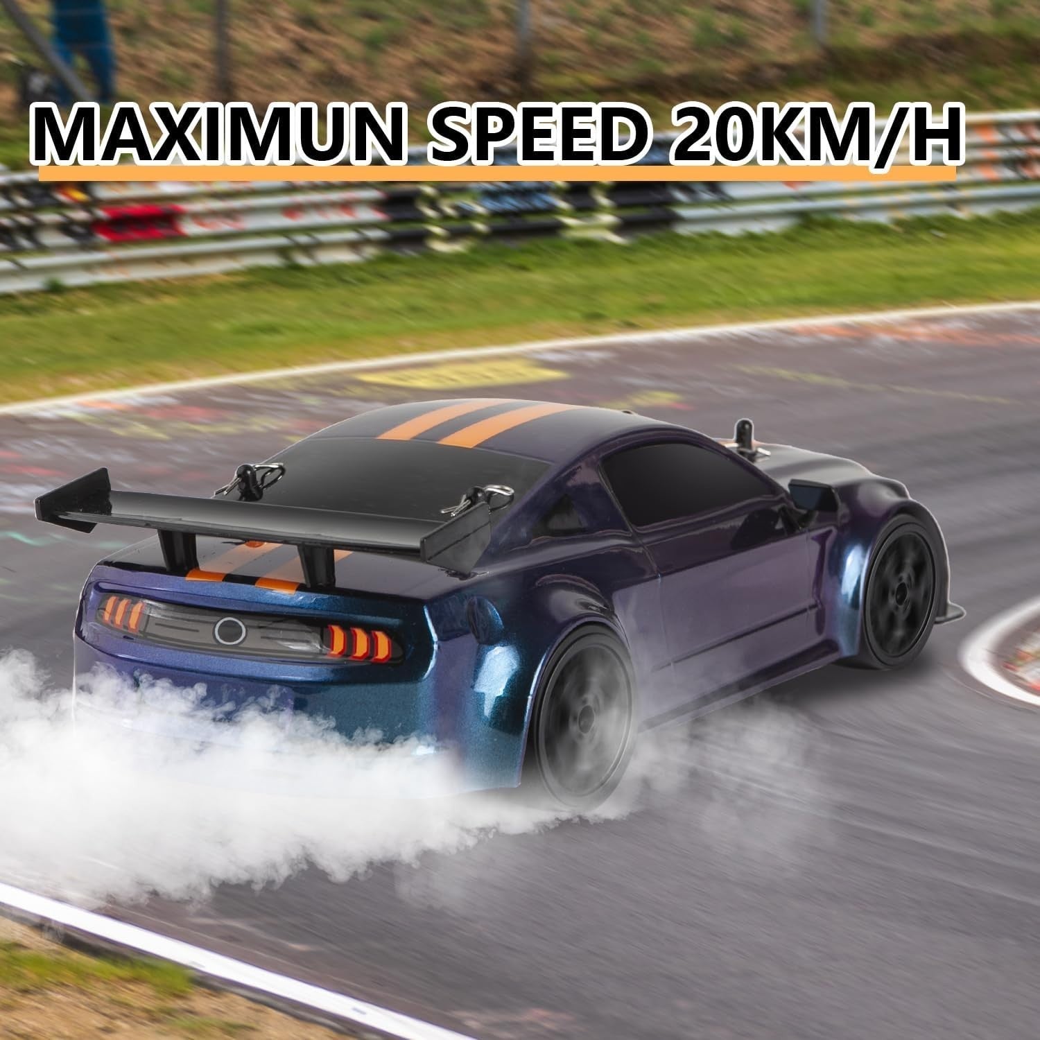 1:14 RC Drift Car 4WD High Speed Remote Control Car Boys Kids Gift Blue-Purple