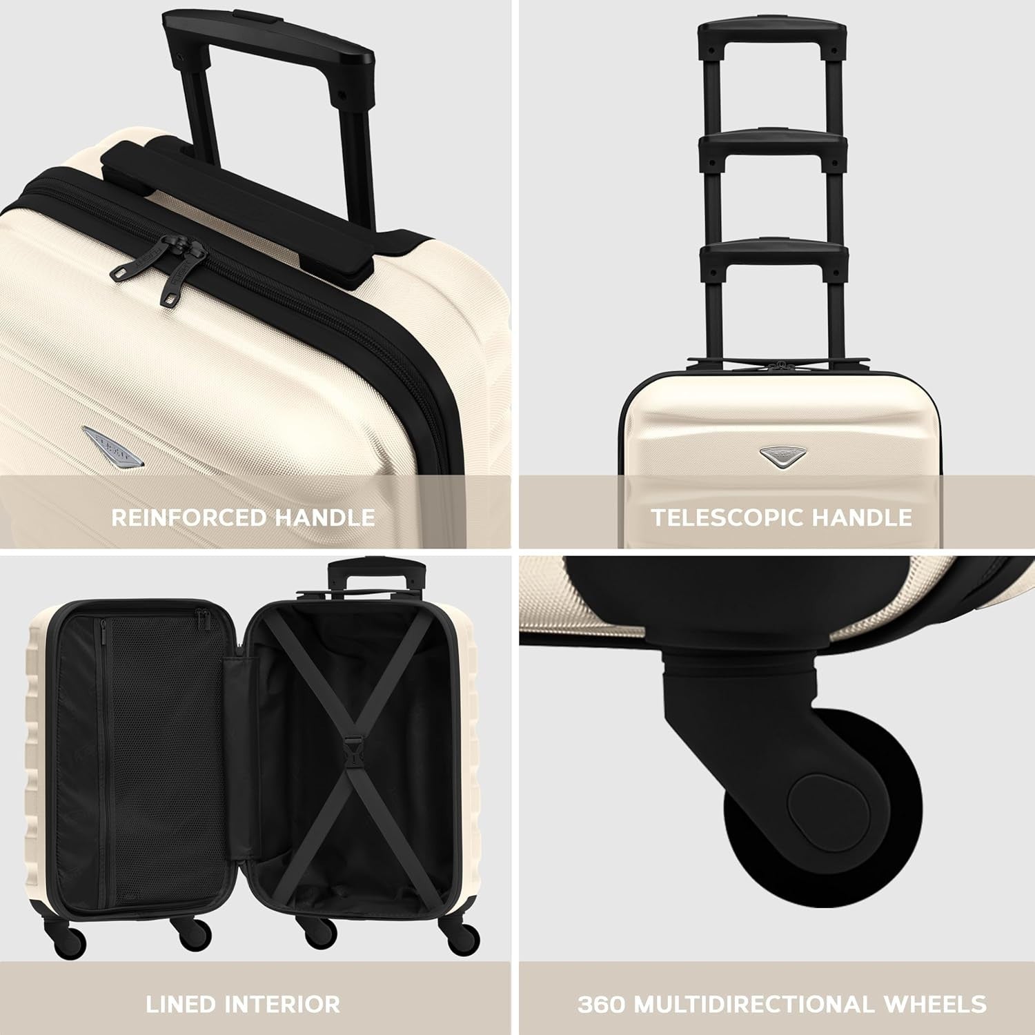 25” Medium ABS Hard Case Check In Luggage Lightweight 4 Spinner Wheels