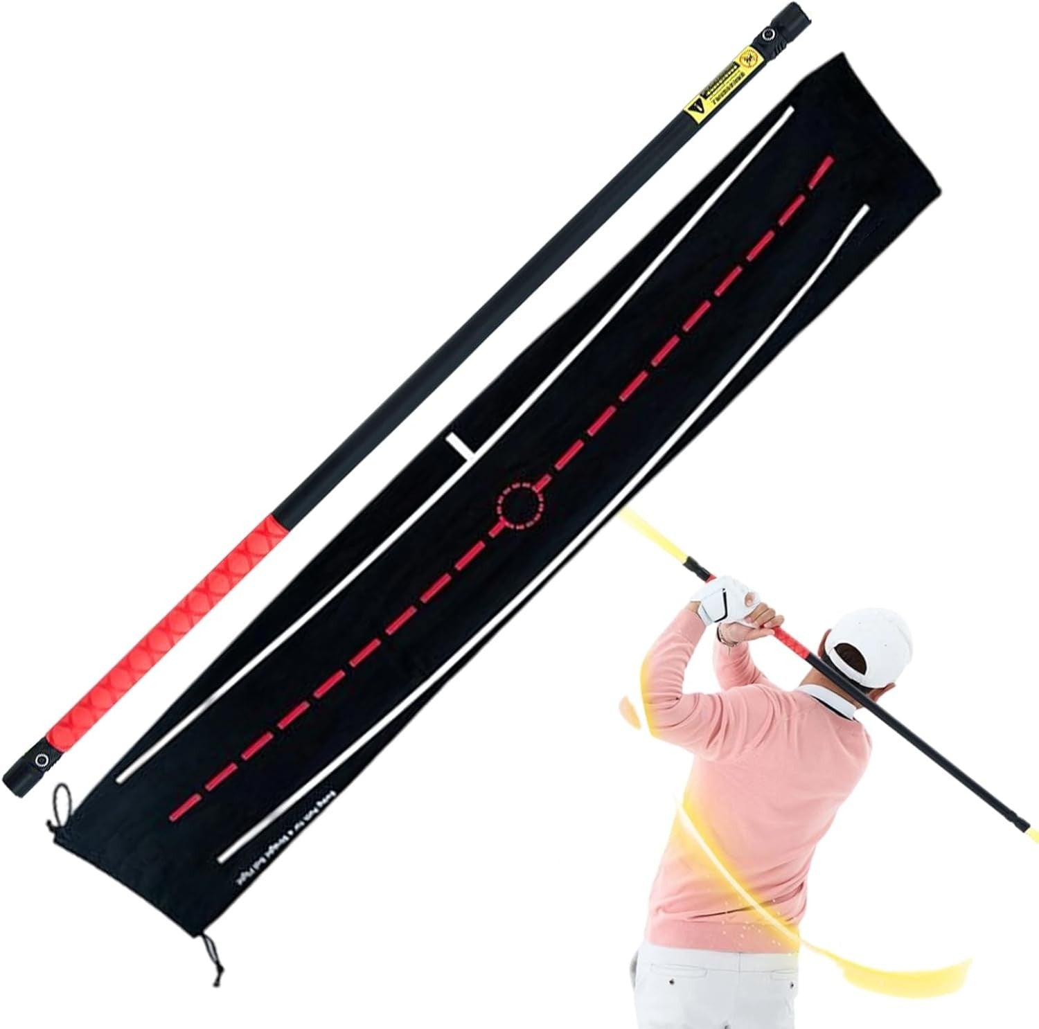 Golf Swing Training Aid Alignment Stick Mat Practice Corrector