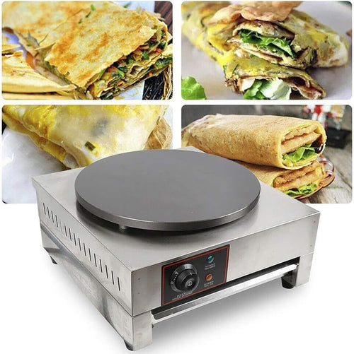 Commercial Electric Crepe Maker 3000W 40cm Non-Stick Plate | Adjustable Temp