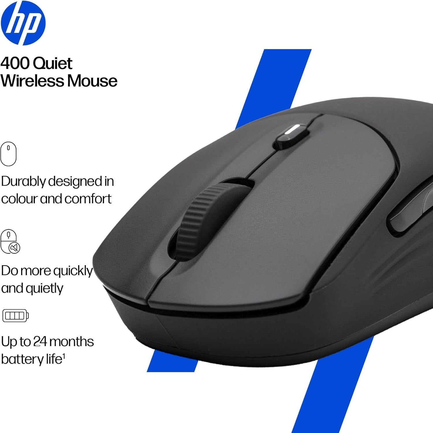 Quiet Wireless Mouse Dual Bluetooth 6000 DPI Soft Touch Office Laptop