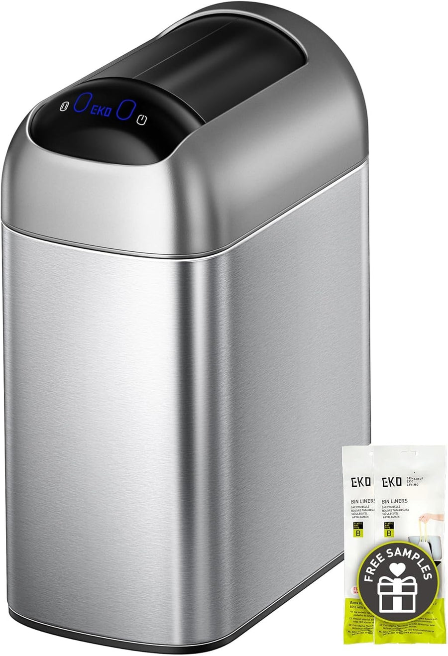10L Touchless Sensor Trash Can Stainless Steel Slim Soft Close