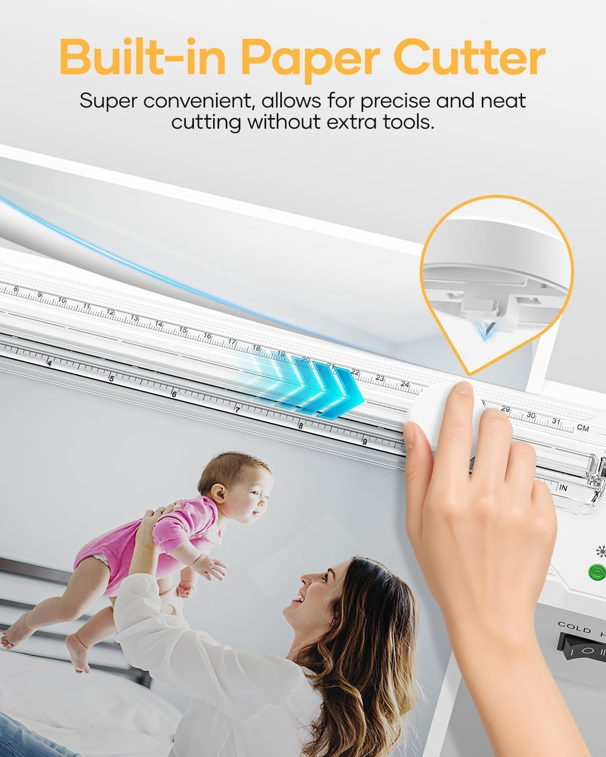 A3 Laminator 13in Hot Cold Machine with Cutter Fast Jam Free
