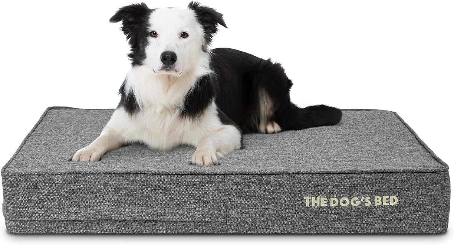 Large Orthopedic Memory Foam Dog Bed 101x64x15cm Linen
