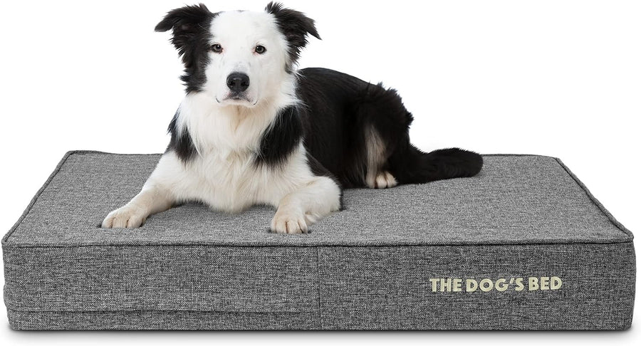 Large Orthopedic Memory Foam Dog Bed 101x64x15cm Linen