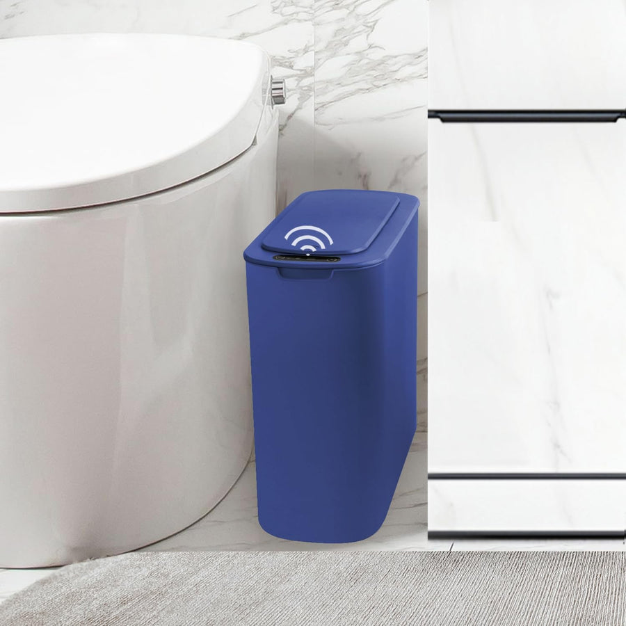 Automatic Touchless Bathroom Bin 2.6 Gallon Slim Motion Sensor Blue