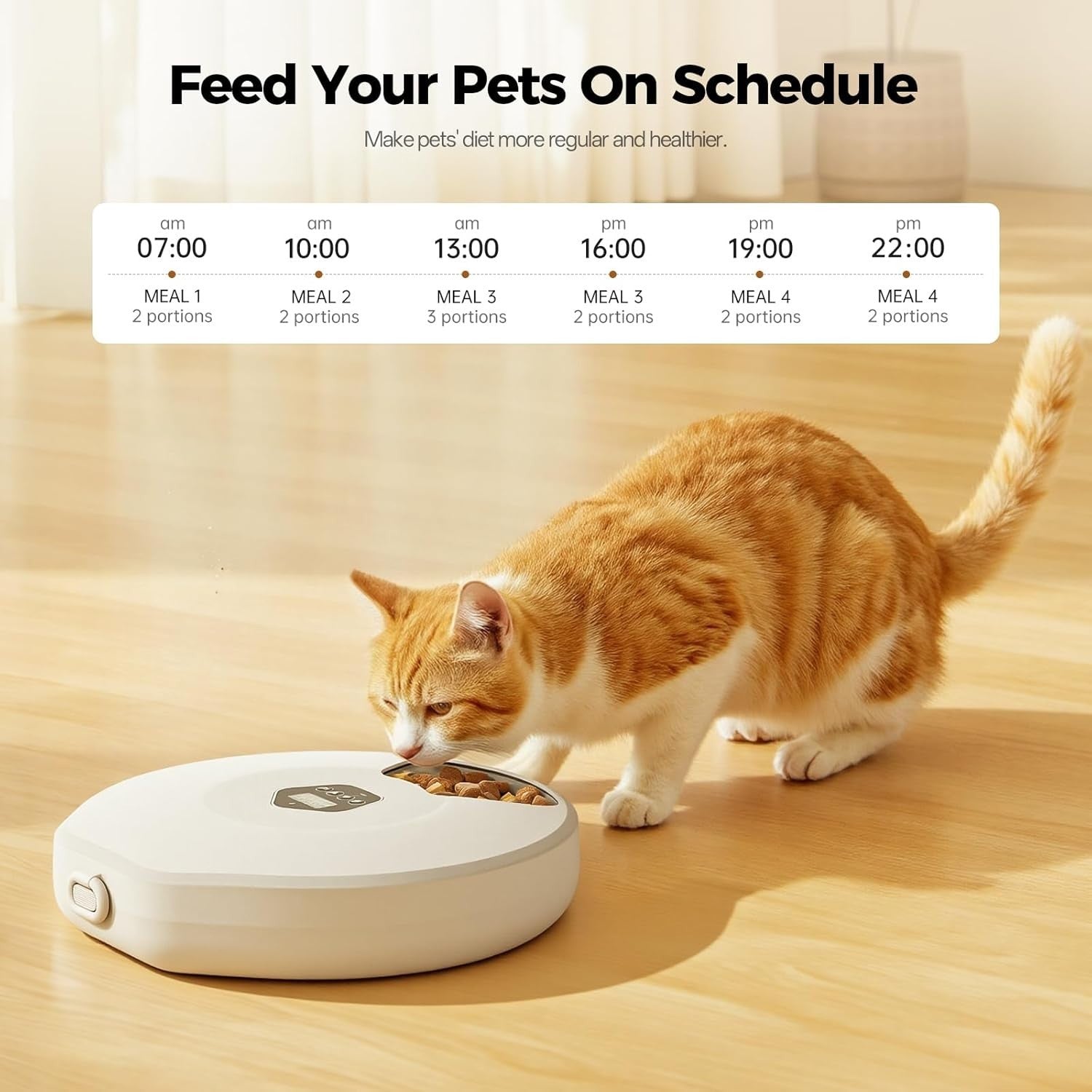 Automatic Cat Feeder Wet Dry Food Timer 5 Meal Ice Pack Pet Feeder