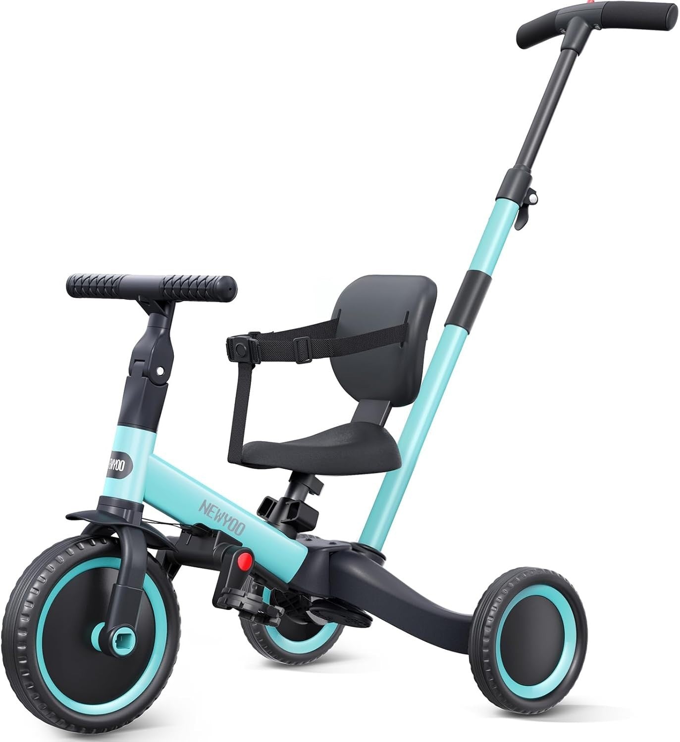 5 in 1 Toddler Tricycle Push Trike Balance Bike Parent Handle Blue