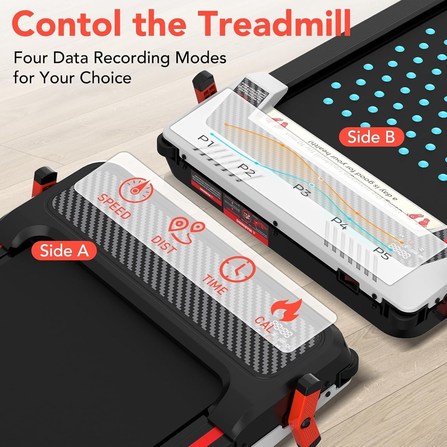 Under Desk Folding Treadmill 6km/h Quiet Walking Pad Home Office FitnessUnder De