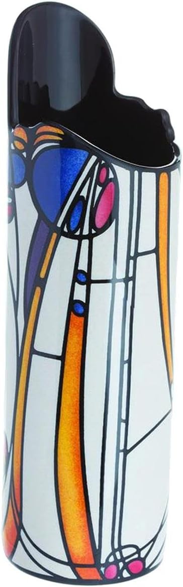 Art Deco Porcelain Rose Vase Multicolour Tall Decorative Flower Vase