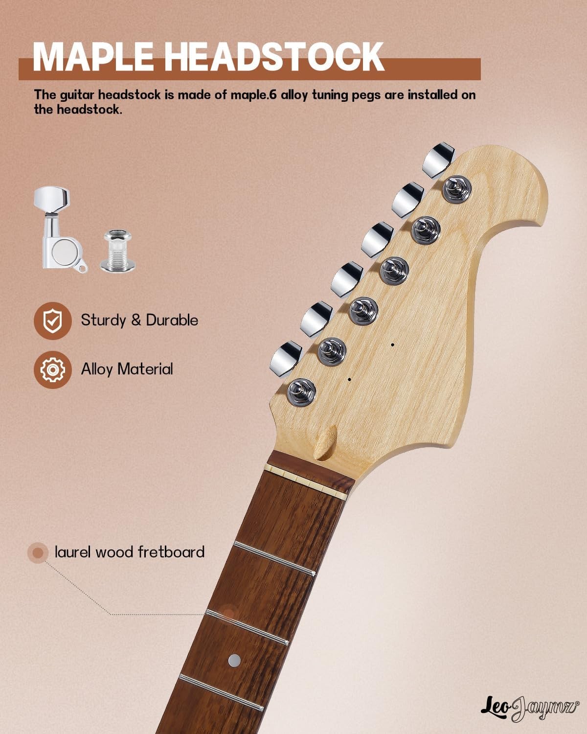 DIY Electric Guitar Kit ST Style Mahogany Body Maple Neck