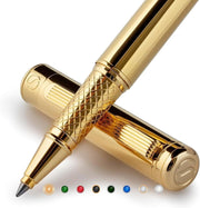 Luxury Gold Rollerball Pen 24K Plated Medium Black Ink Gift