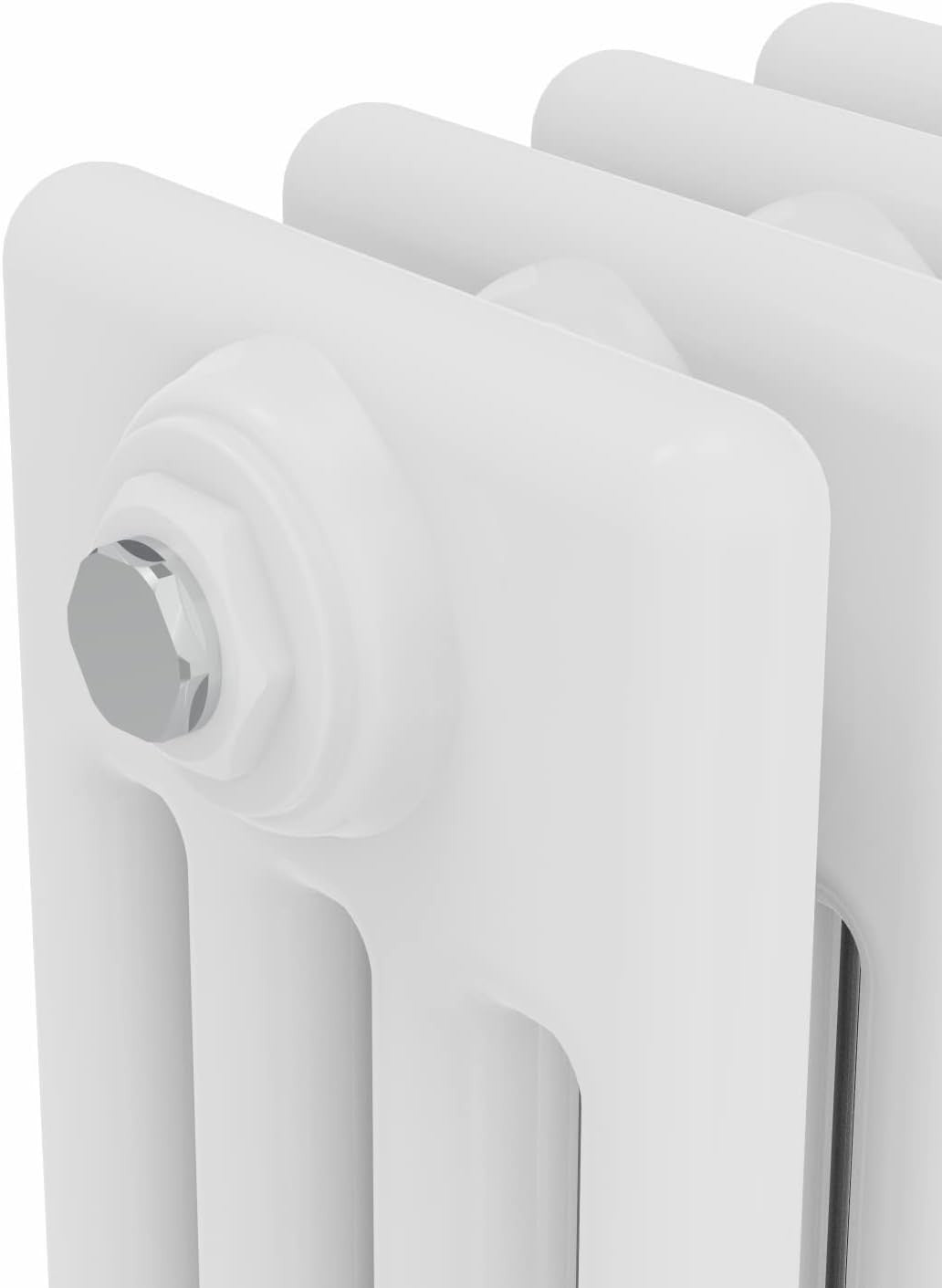 White Quadruple Column Vertical Radiator 1500x290mm Bathroom Kitchen