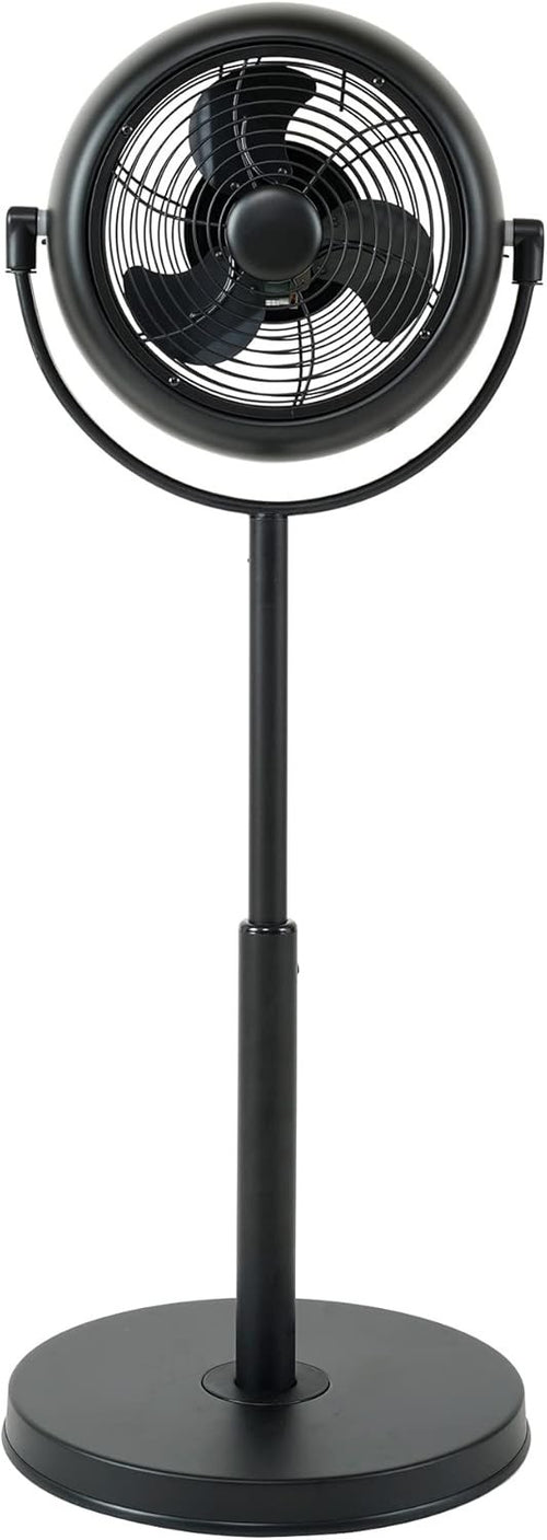 8" Retro Pedestal Stand Fan 3-Speed Adjustable 360° Rotating Quiet Desk Cooling
