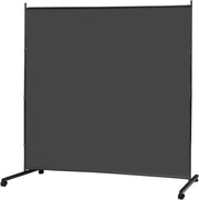 Freestanding Room Divider Panel with Wheels Privacy Screen 180x190cm Grey