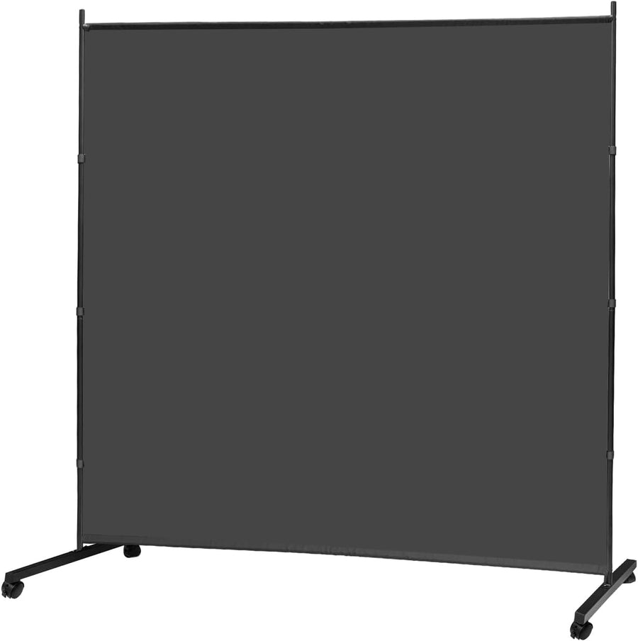 Freestanding Room Divider Panel with Wheels Privacy Screen 180x190cm Grey