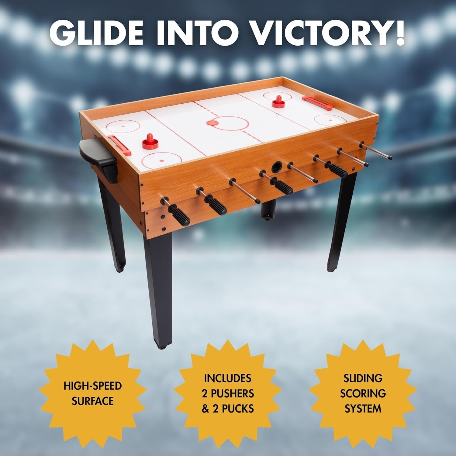 3 in 1 Sports Game Table Air Hockey Pool Football Kids Family Fun