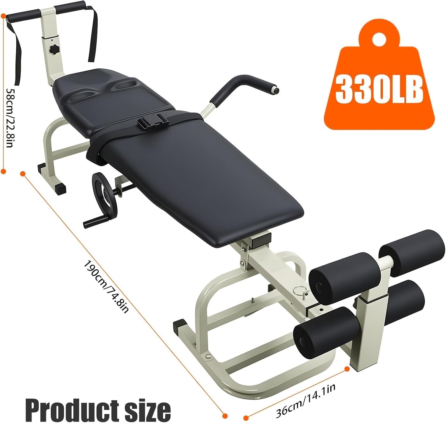 Inversion Traction Table Back & Neck Decompression Spinal Stretcher Bench