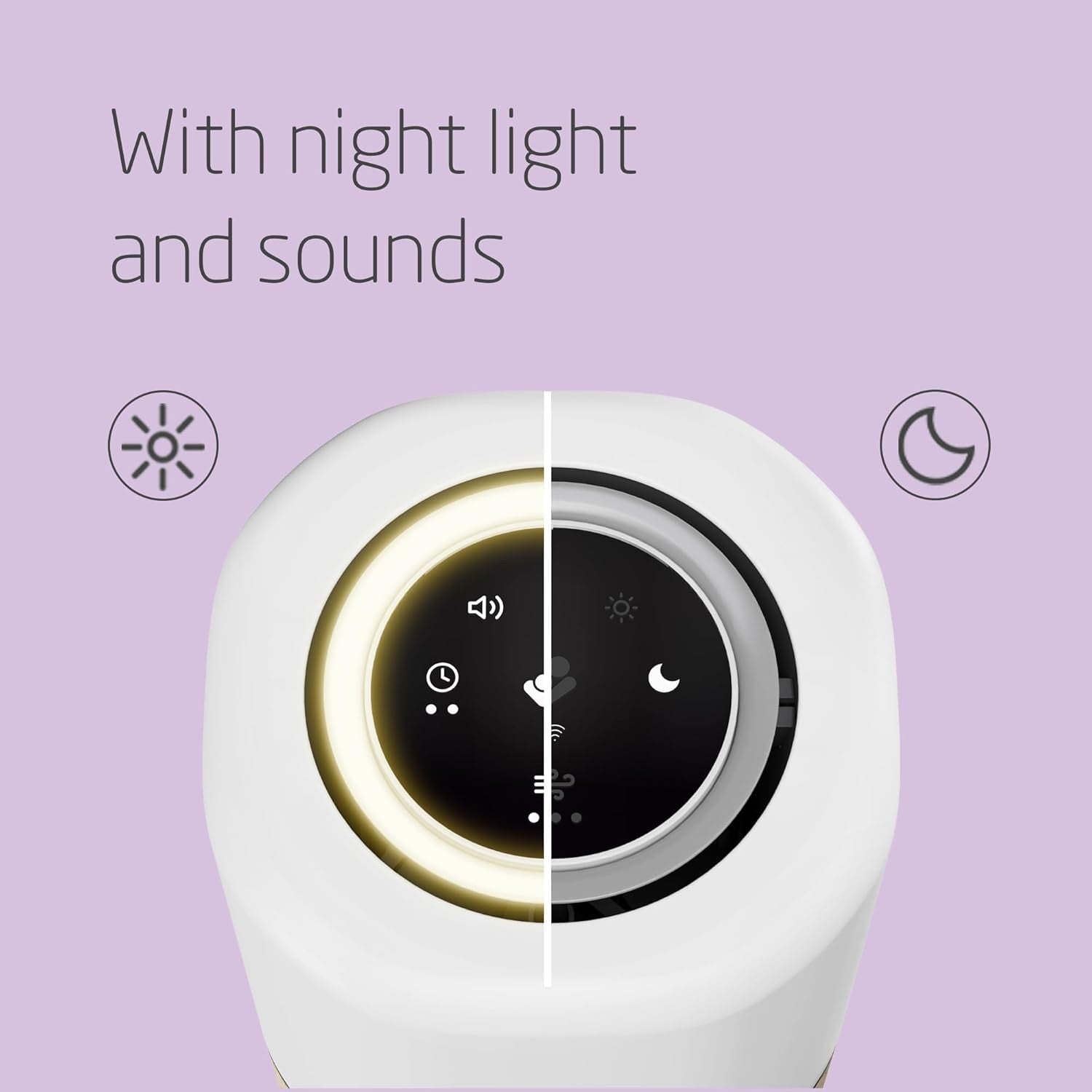 3 in 1 HEPA H13 Air Purifier Baby Night Light Sound Smart Alexa