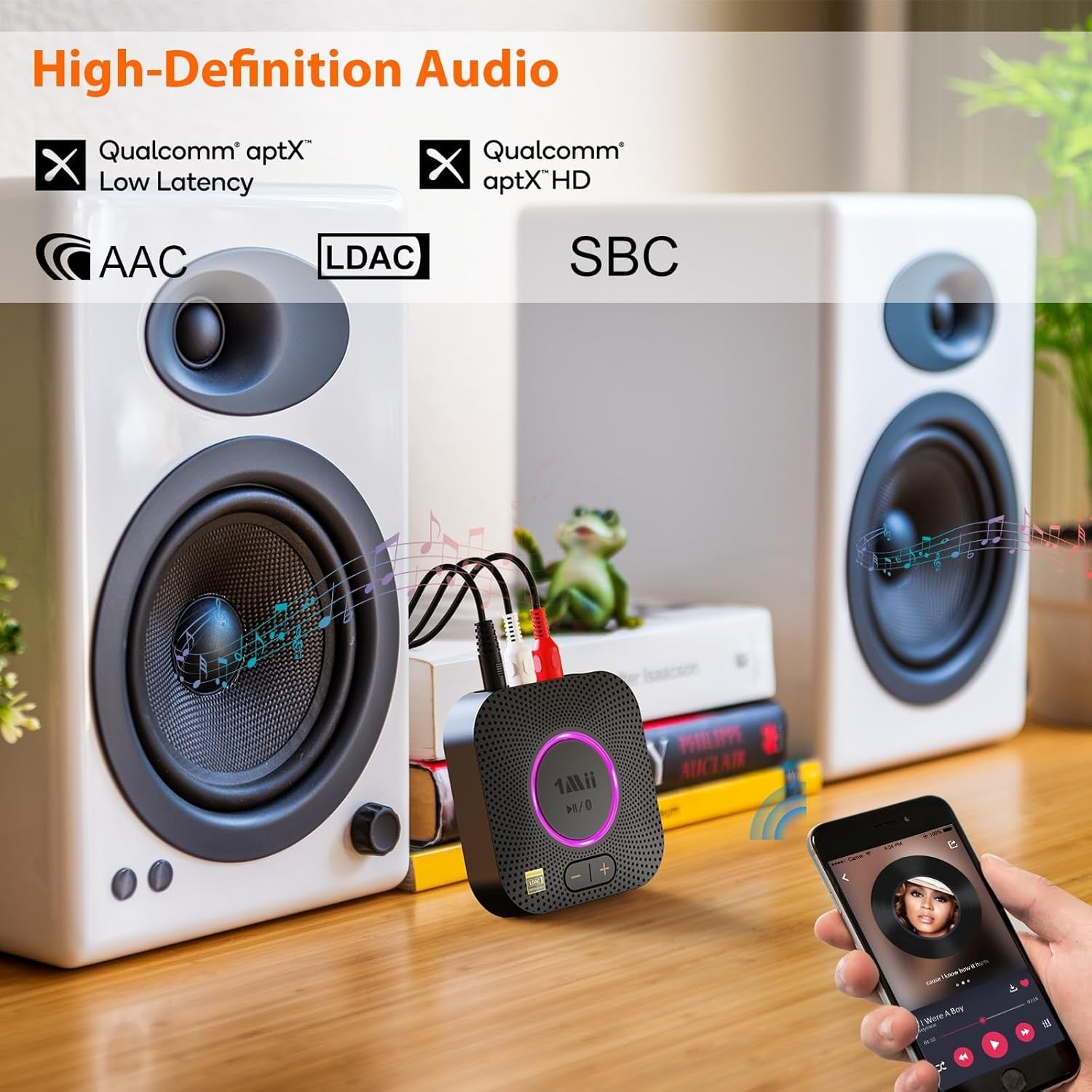 Bluetooth 5.3 HiFi Receiver LDAC aptX HD RCA 3.5mm Adapter