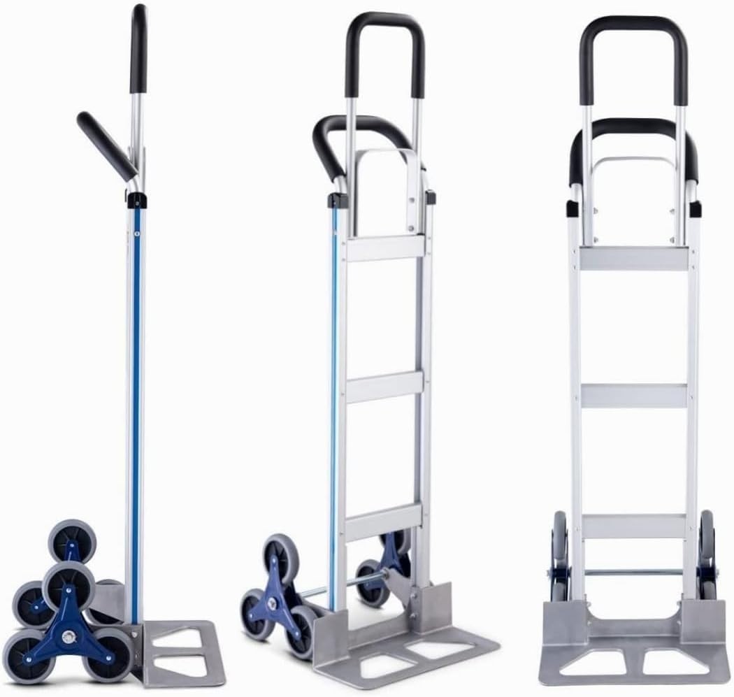 Heavy Duty Stair Climbing Hand Truck 250KG 6 Wheel Aluminium Trolley