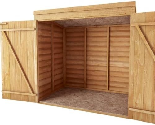 Wooden Garden Shed 5x3ft Overlap Pent Roof Lawnmower Storage