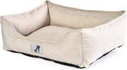 Medium Waterproof Dog Bed 75x58cm Washable Basket Cream