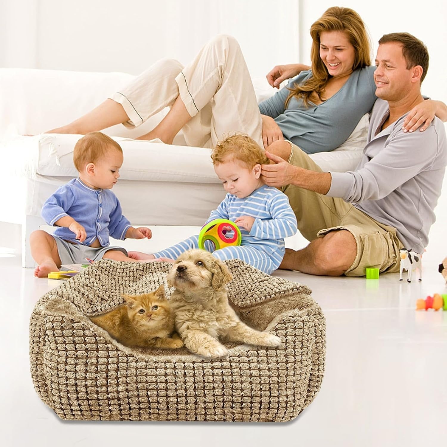 Hooded Dog Bed 63x53x21cm Warm Cave Orthopedic Washable