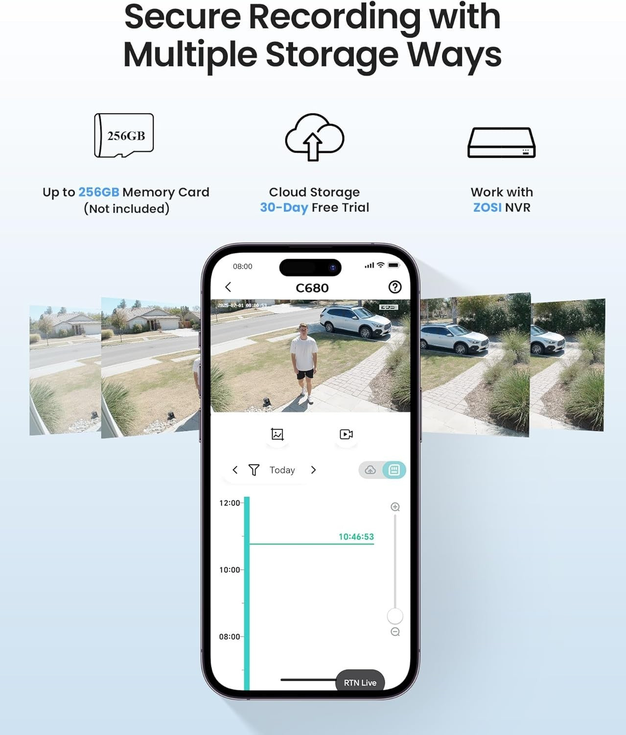 2 Pack 2K Window Security Cameras WiFi Full Color Night Vision AI