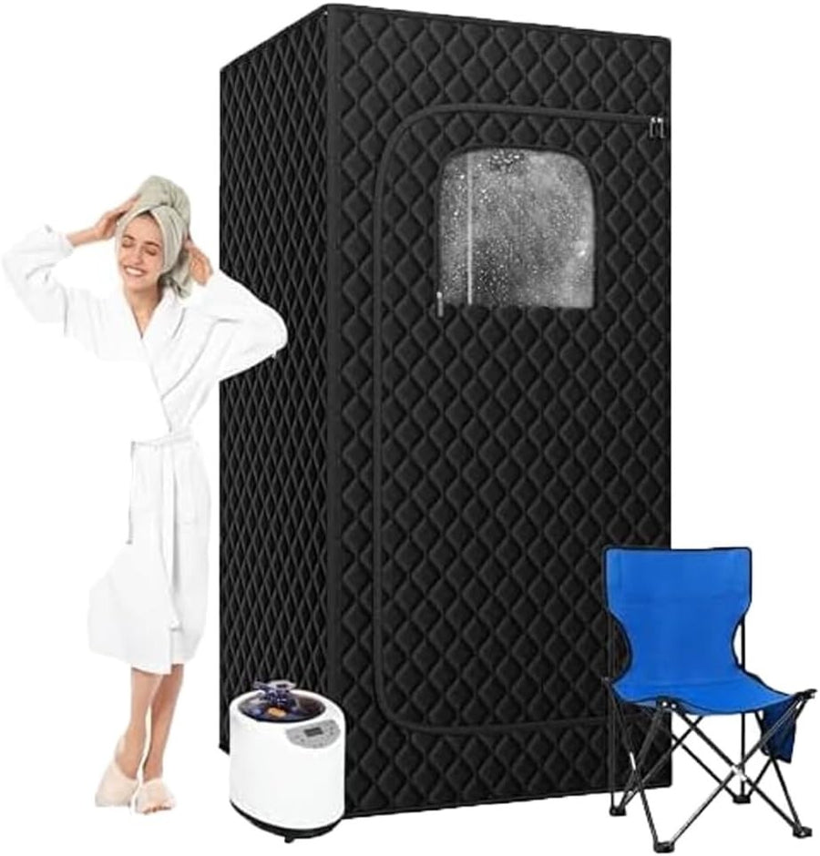 Infrared Home Sauna Tent – Portable Steam Sauna, 9 Levels, Foldable Chair