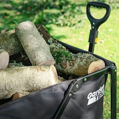 135L Folding Garden Trolley Wagon Cart With Brakes Outdoor Camping