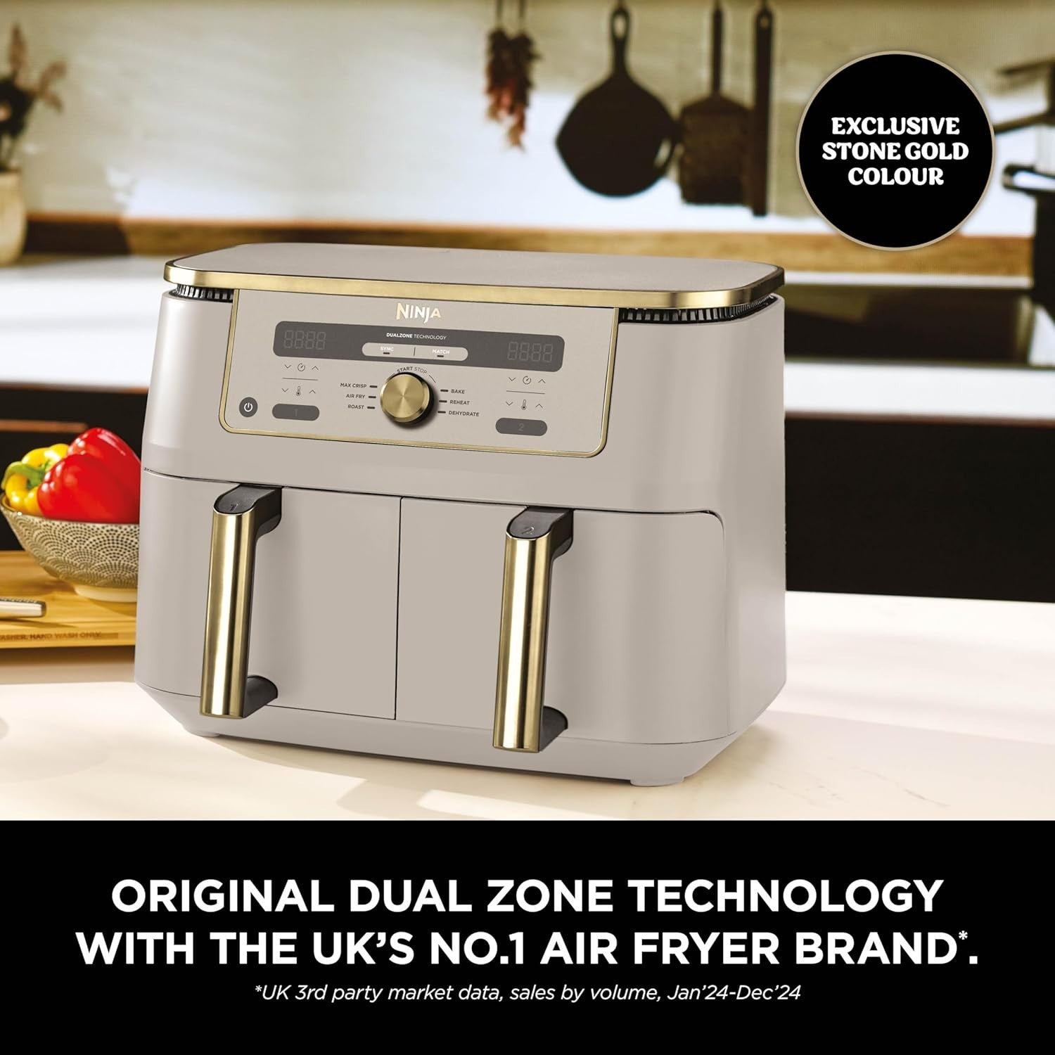 Dual Zone Digital Air Fryer 9.5L 6-in-1 No-Oil Cooking Extra-Large Capacity