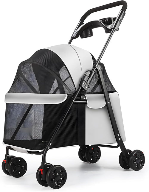 Pet Stroller for Small Medium Dogs Cats Foldable 4 Wheel Travel Pushchair