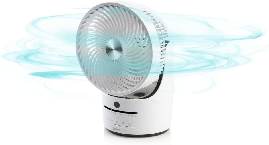 360° Oscillating Table Fan – 45W Quiet Air Circulator w/ Remote & 3-Speed Modes