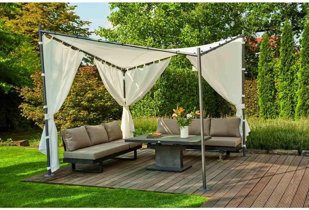 Garden Berlino Gazebo Side Panels 3x3m White Polyester Set of 2