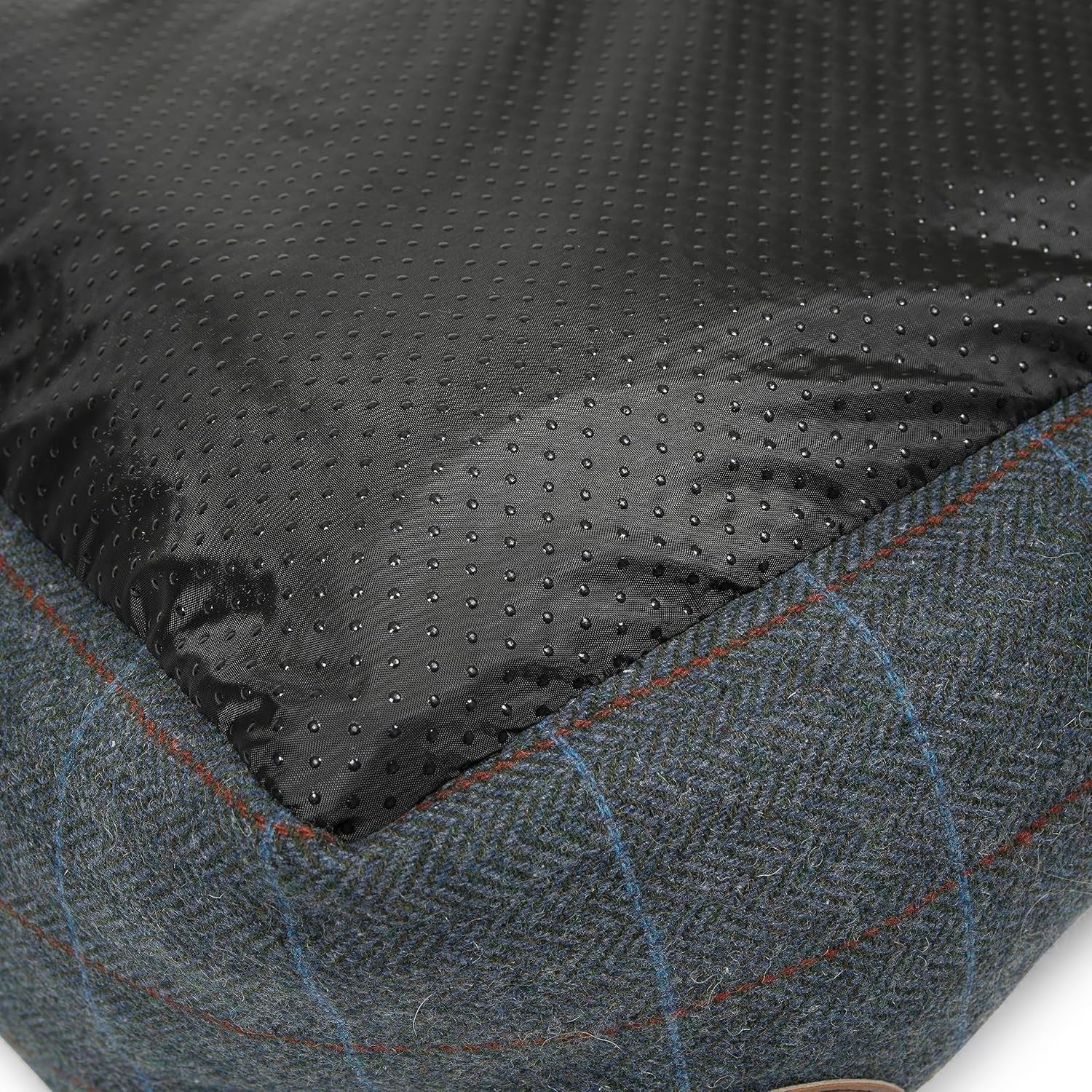 Small Tweed Dog Bed 50x42cm Reversible Cushion Cozy