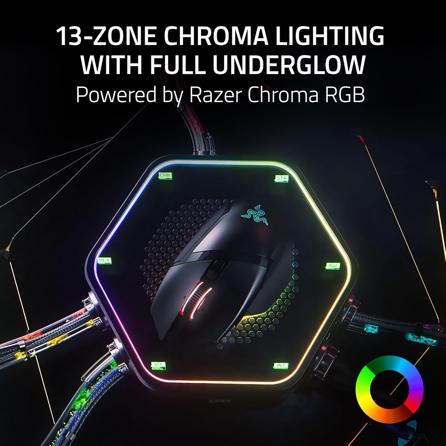35K DPI Wireless Gaming Mouse RGB 13 Button Pro Ergonomic FPS MMO