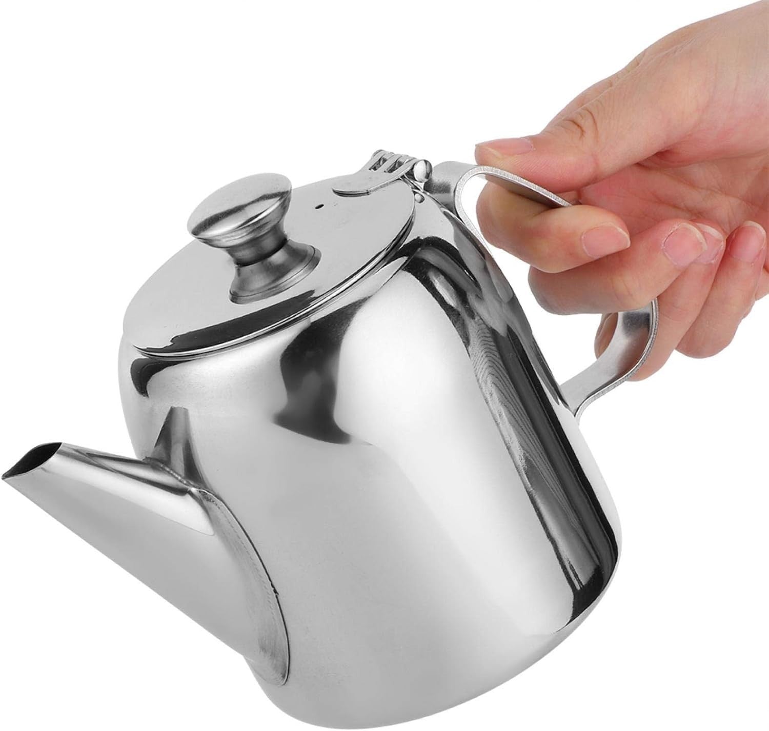 20oz Stainless Steel Teapot Coffee Pot with Lid Silver Tea Server