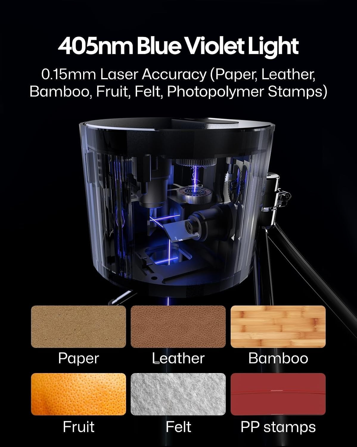 Portable Laser Engraver Mini Desktop Cutter for Wood Leather DIY Crafts