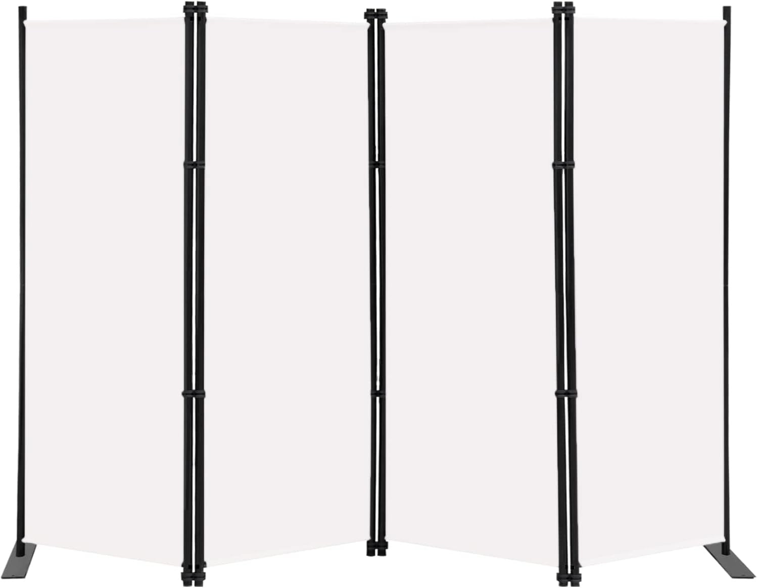 4 Panel Freestanding Room Divider Folding Privacy Screen 203x183cm White