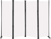 4 Panel Freestanding Room Divider Folding Privacy Screen 203x183cm White