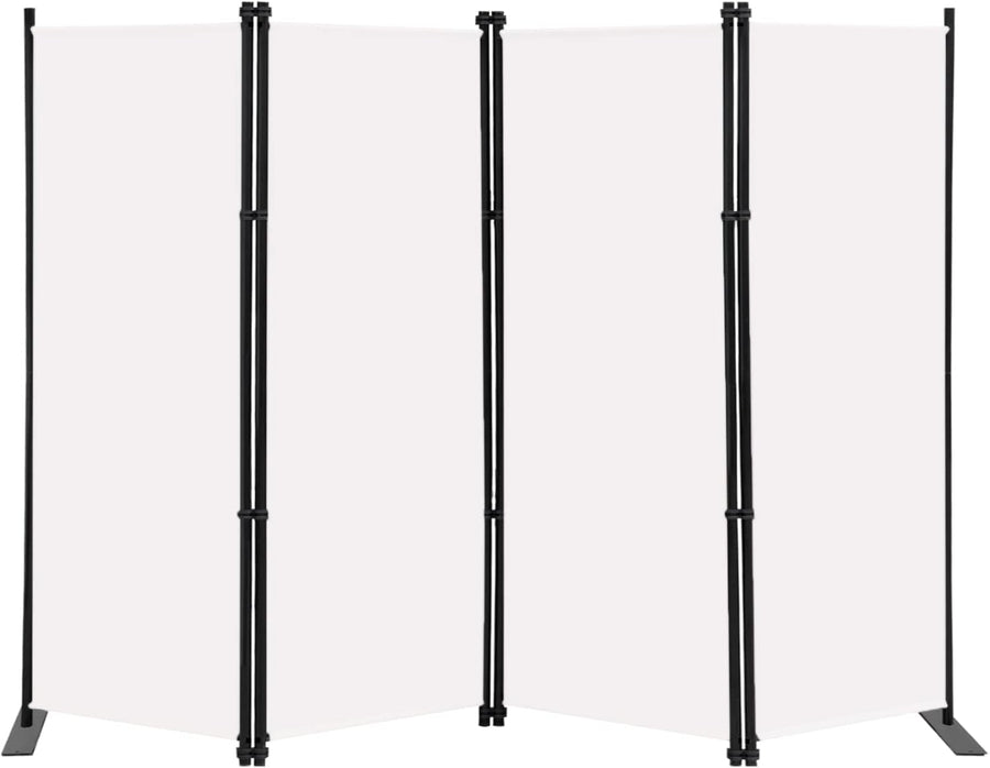 4 Panel Freestanding Room Divider Folding Privacy Screen 203x183cm White