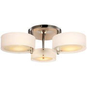 Modern Flush Ceiling Light 3 Way Acrylic Shade Fixture E27 for Bedroom Lounge