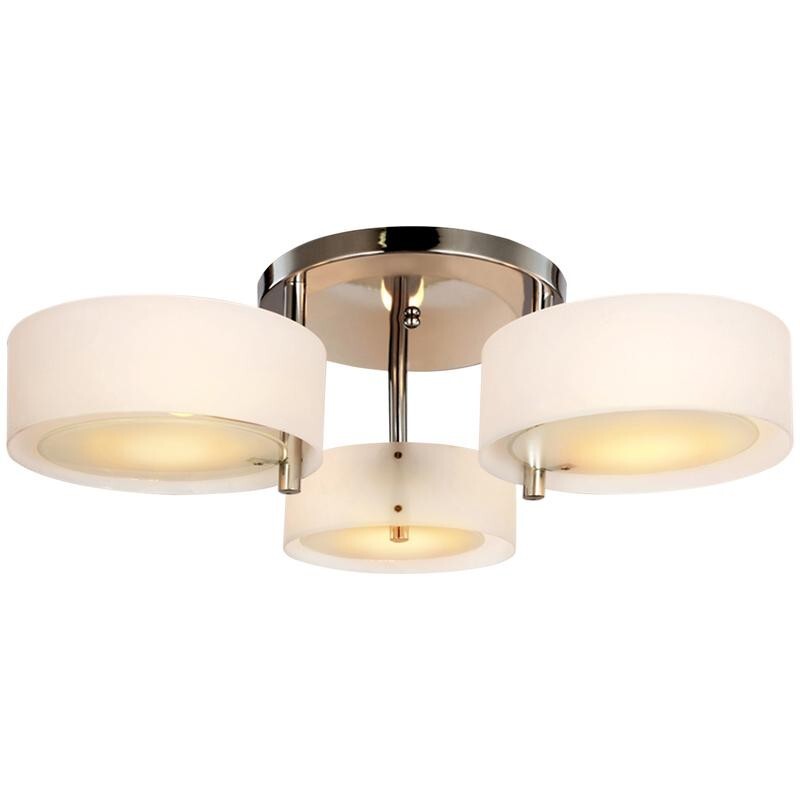 Modern Flush Ceiling Light 3 Way Acrylic Shade Fixture E27 for Bedroom Lounge