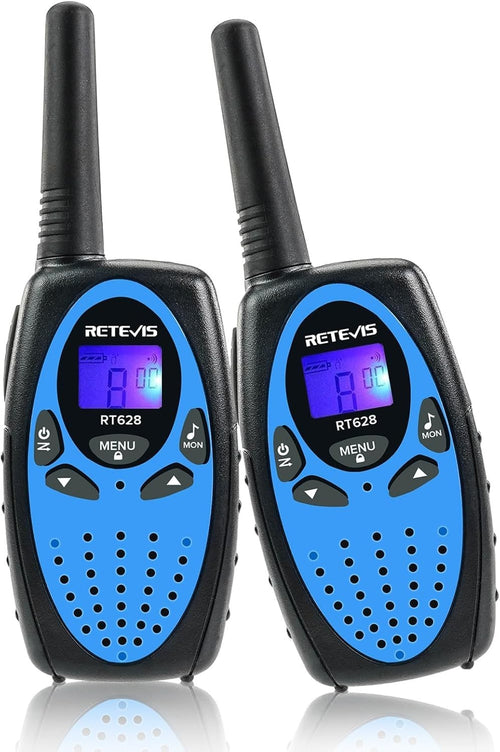 Kids Walkie Talkies 2 Pack Long Range VOX 8 Channel Clear Sound Toy Radios Blue